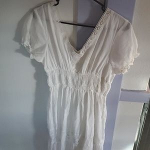 Flowy white summer dress